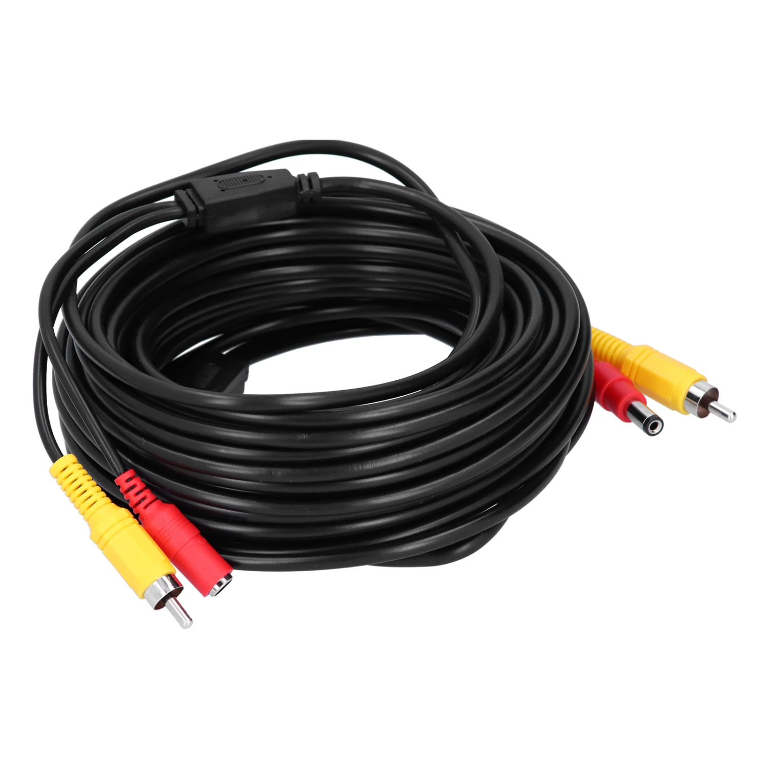 Portable CCTV Cable 2-In 1 Video Power Cord RCA+DC Connector for Surveillance Camera DVD Player(10m 32.8ft )