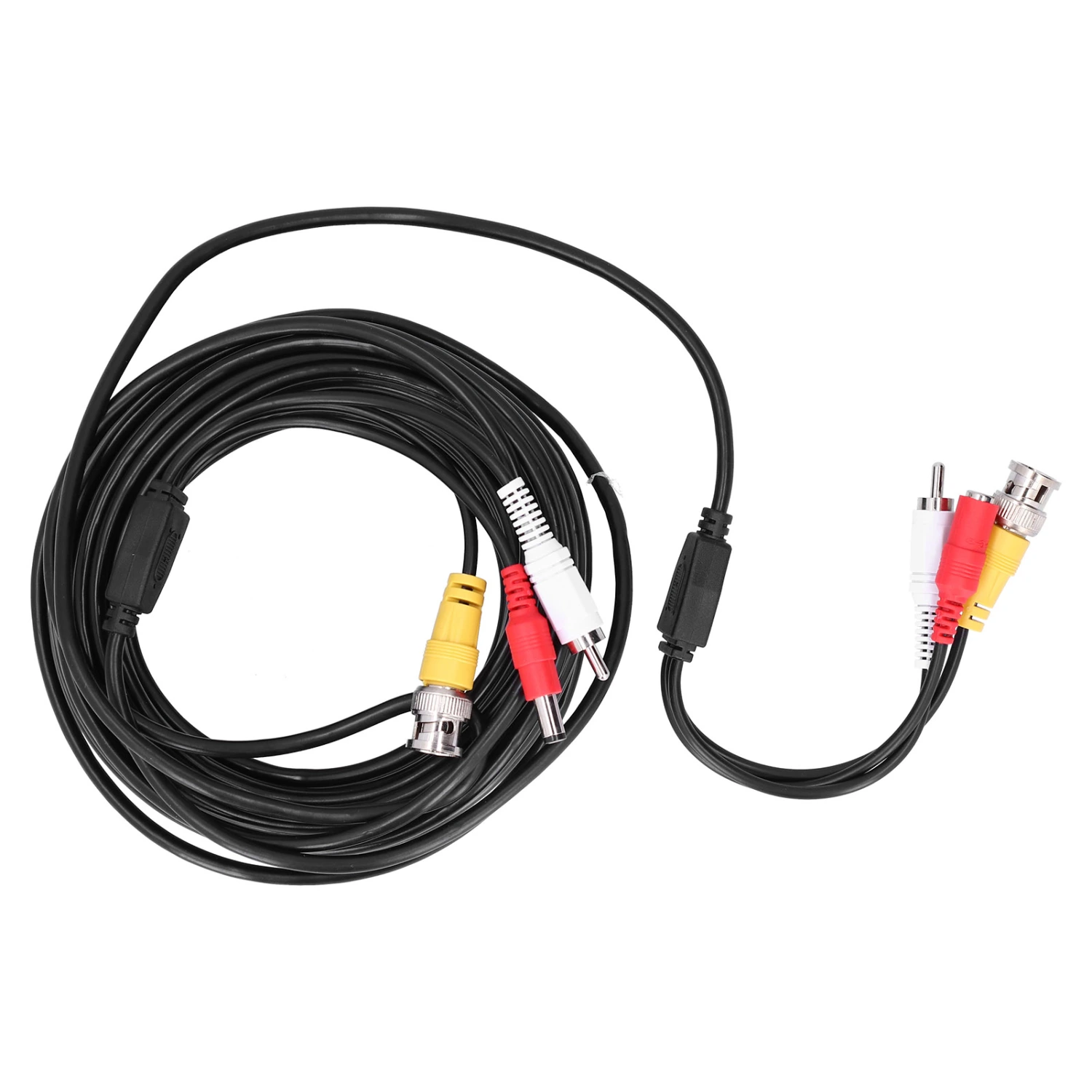 Portable CCTV Cable 3-In 1 Video Audio Power Cord BNC+RCA+DC Connector for DVR Surveillance System(10m 32.8ft )