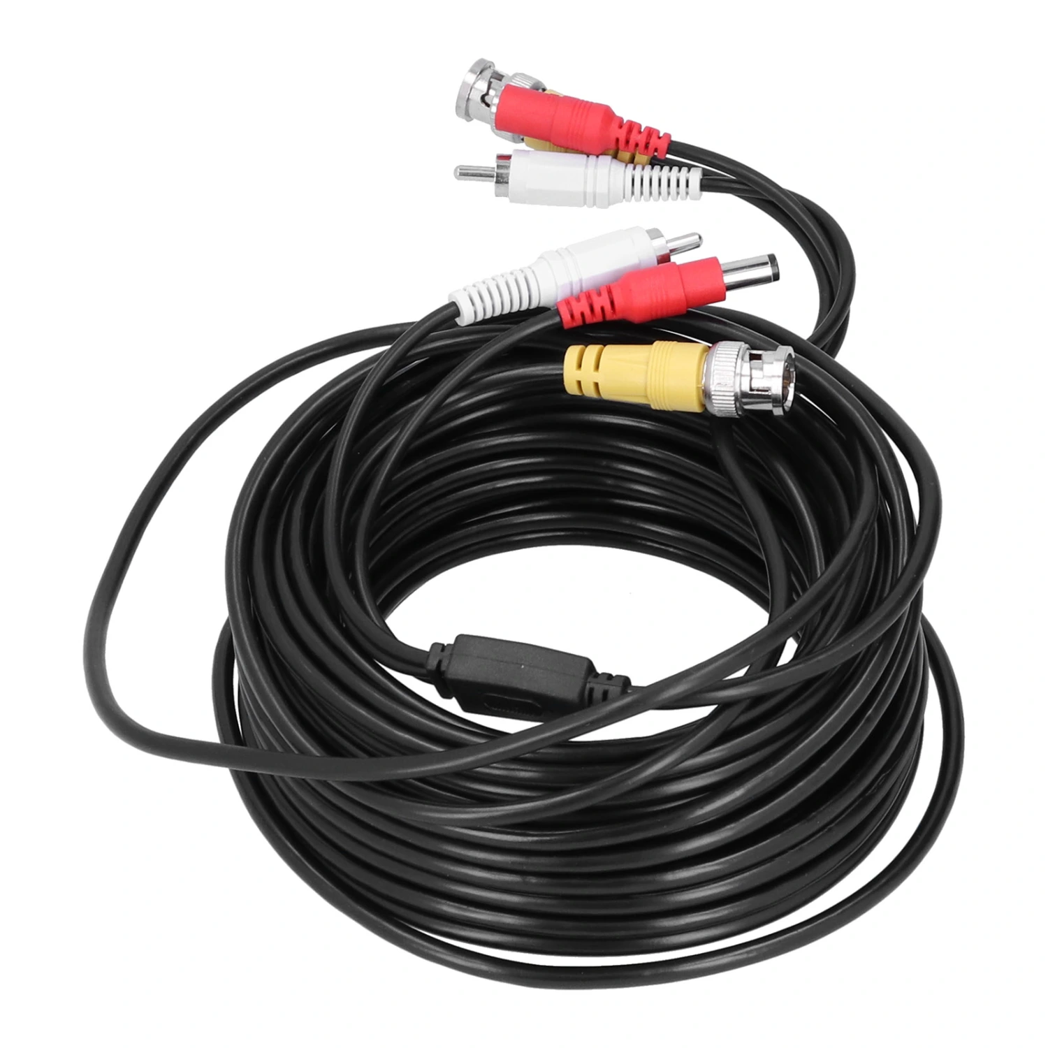 Portable CCTV Cable 3-In 1 Video Audio Power Cord BNC+RCA+DC Connector for DVR Surveillance System(10m 32.8ft )