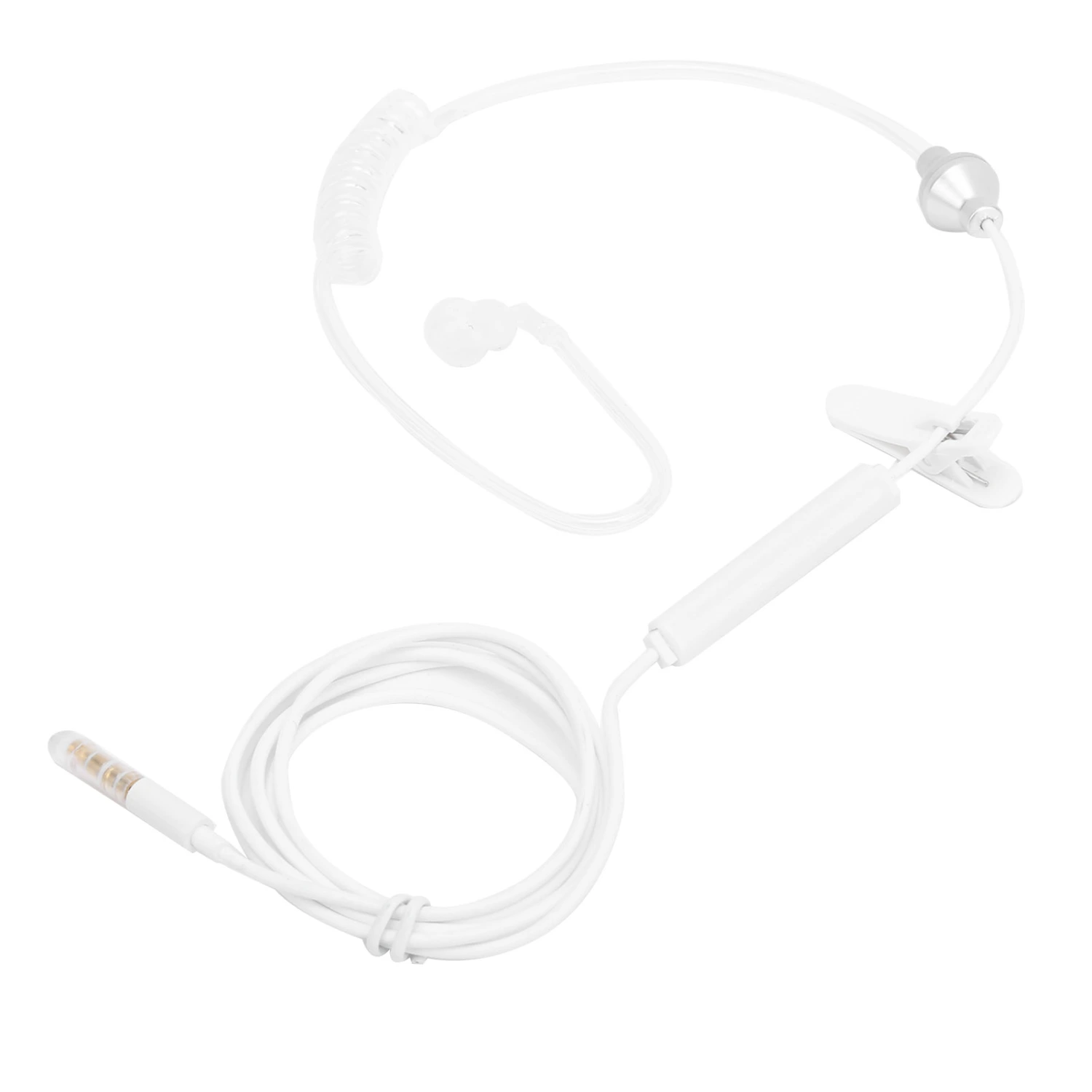 Air Conduit Earphone Single Earbud Spiral Tube Stereo Line Control Type Universal for Smart Phone