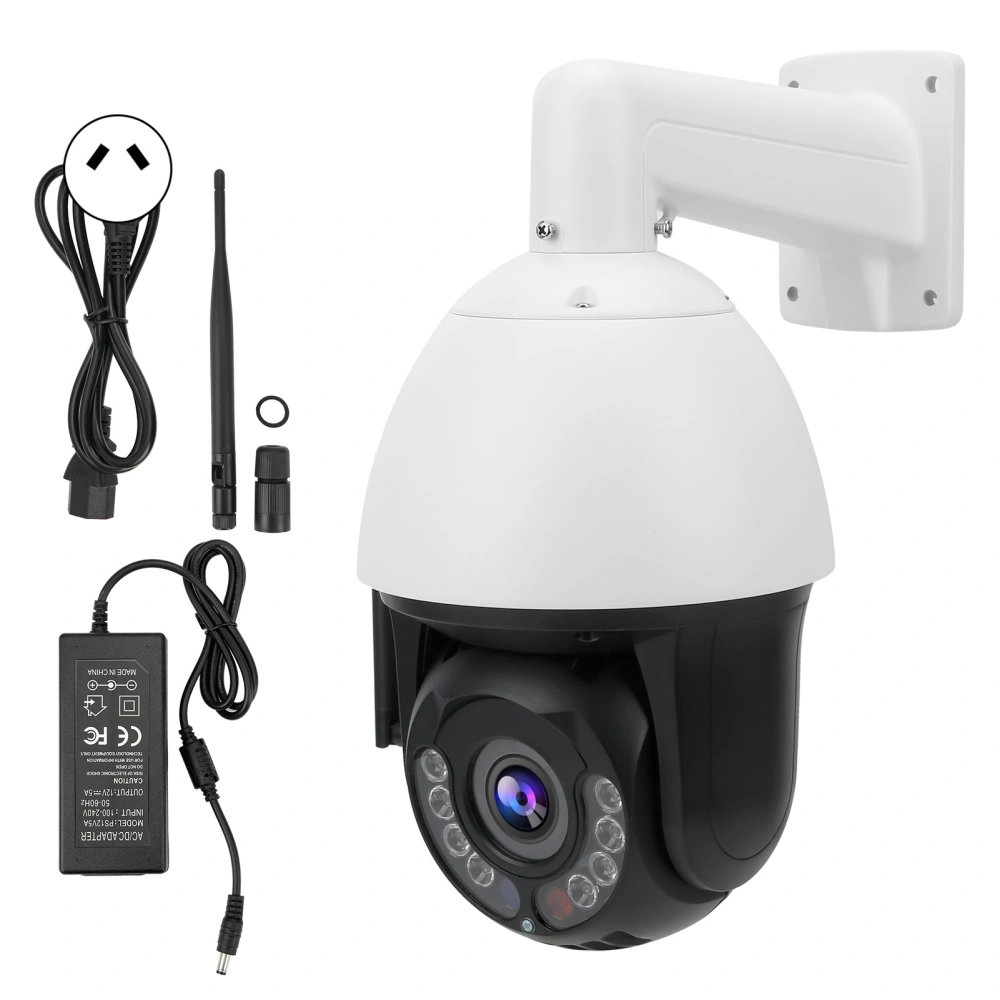 1080P PTZ Wifi Camera AI Auto Tracking 30X Zoom Full Color Night Vision IP66 Waterproof 100-240V(Prise AU )