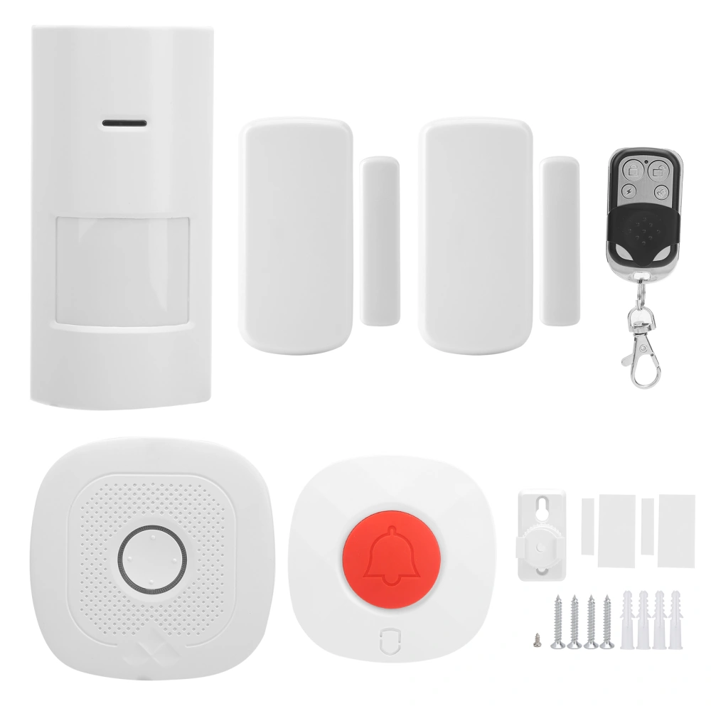 Security Infrared Alarm Door Magnetic Sensor Door Bell with Remote Control Works for Tuya EU Plug 100‑240V