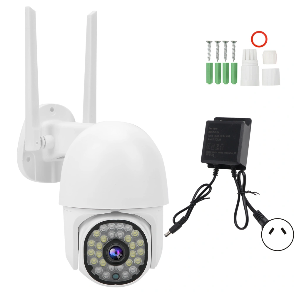 1080P WIFI Camera 28 Lights PTZ 2 Way Talking Waterproof Full Color Night Vision Dome Cam 100240V(AU Plug )