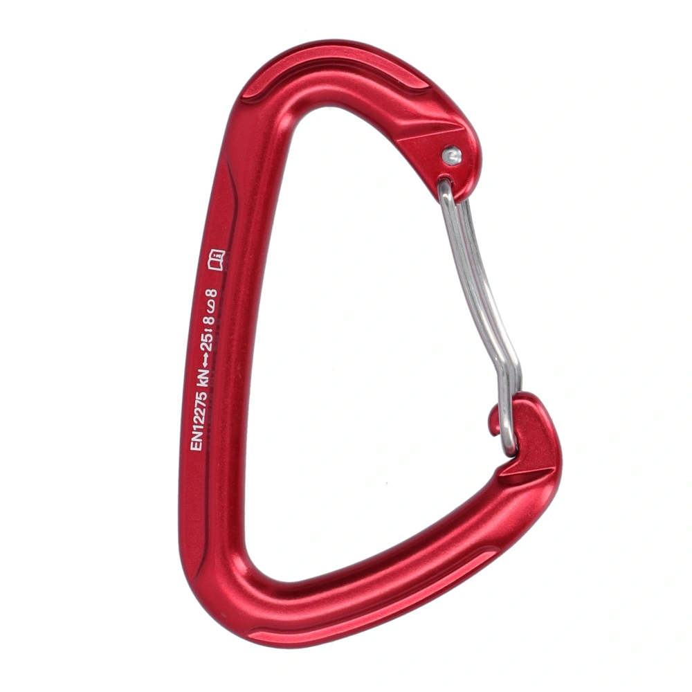 Red D Type Safety Carabiner Climbing Hiking Bearing Lock Hook Quick Hanging Outdoor Supplies