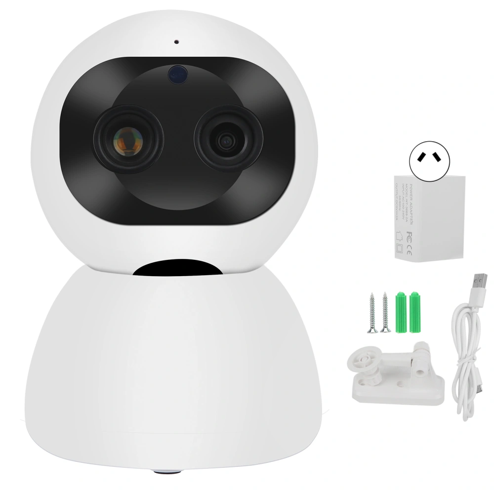 1080P Wifi PTZ Camera Dual Lens Motion Detection 2‑Way Audio Infrared Nigh Vision Security CCTV 100‑240VAU Plug