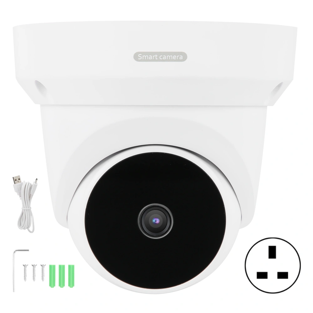 1080P WiFi PTZ Dome Camera Motion Detection 2‑Way Audio Infrared Night Vision for Home Security 100‑240VUK Plug