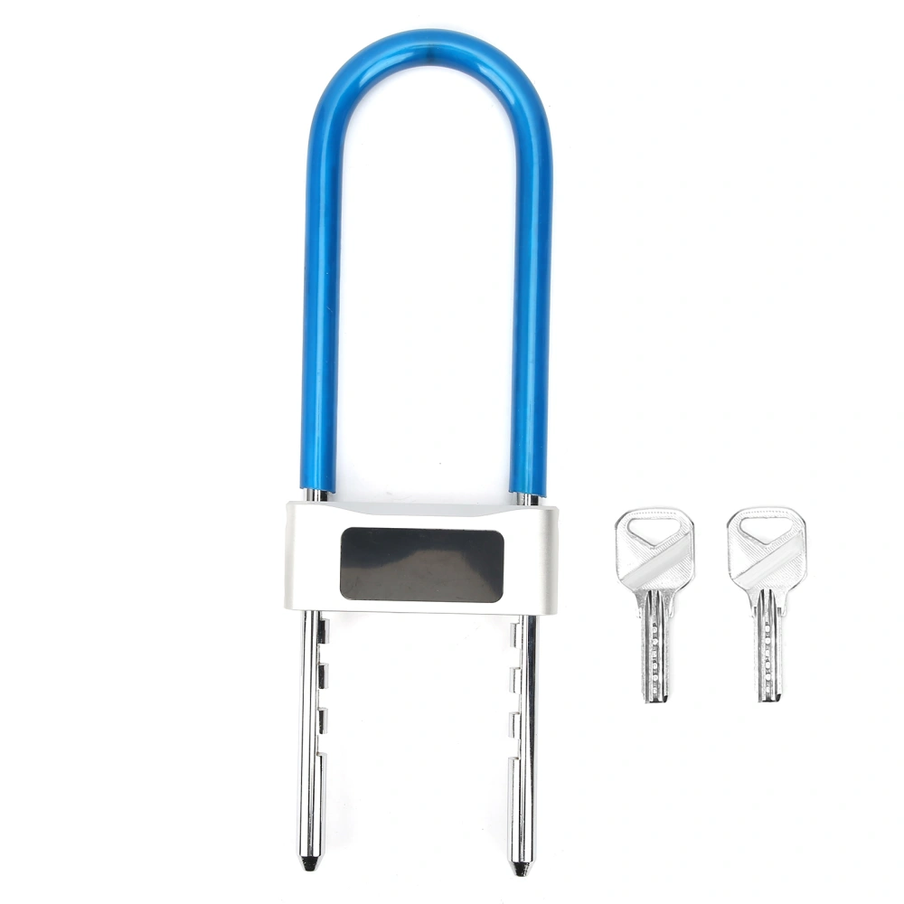 Zinc Alloy U-Shaped Lock Fingerprint Key Unlock IP67 Waterproof Anti-Theft for Bike Motorcycle