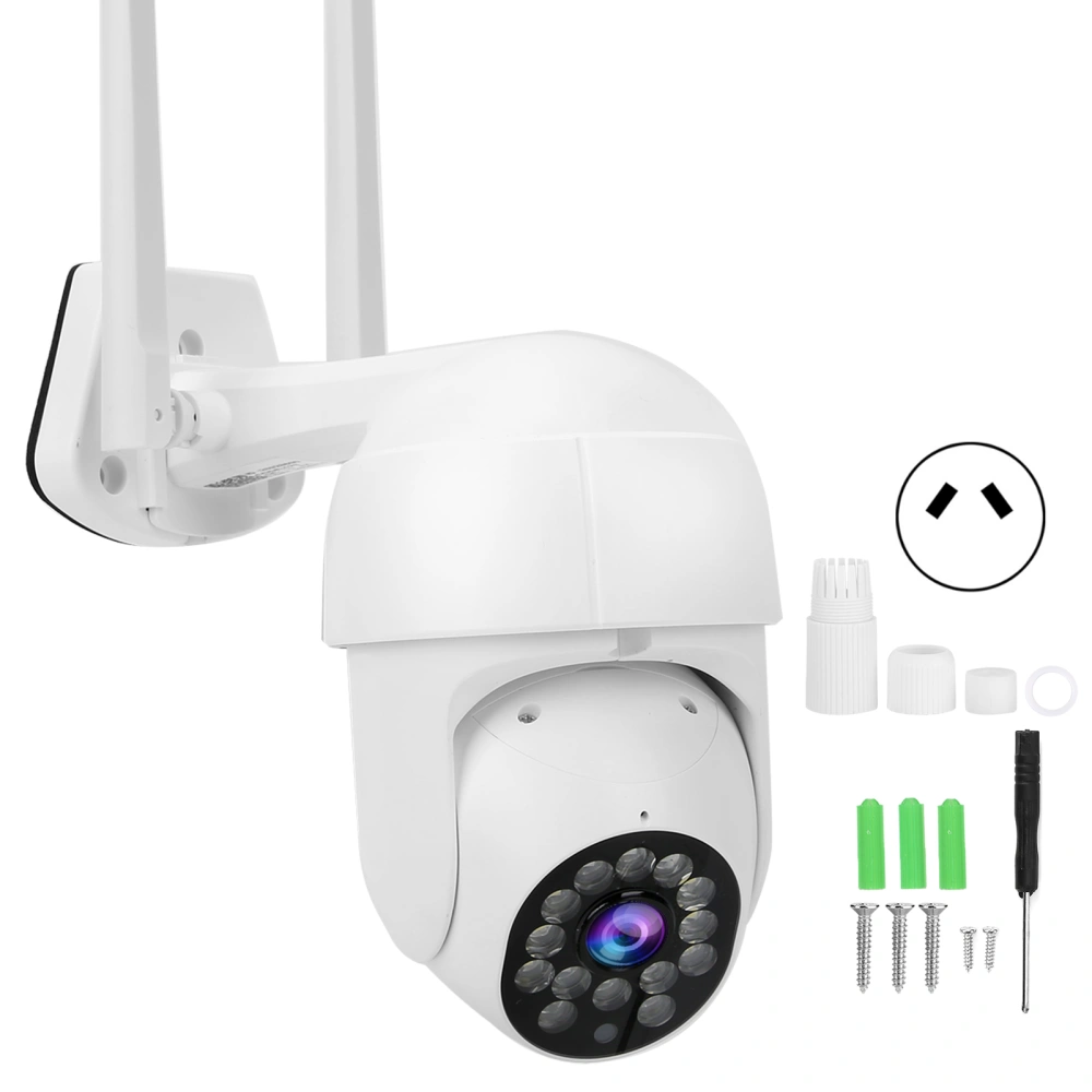 1080P Wifi PTZ Camera 14 Lights Nigh Vision IP66 Waterproof Motion Detection Outdoor CCTV 100‑240V