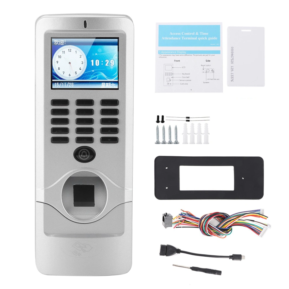 Access Control System Fingerprint Password ID Card Attendance Machine TCP/IP Backlight Keypad