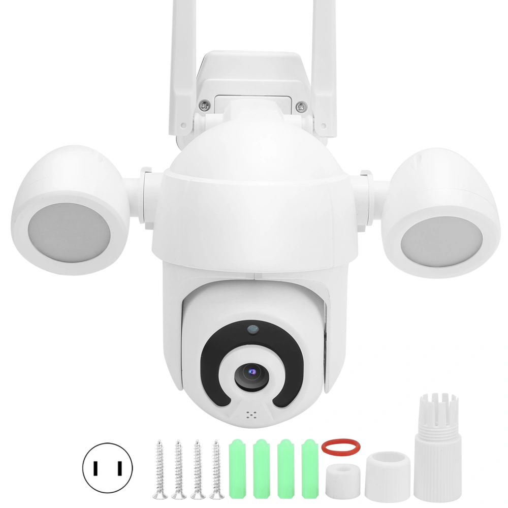 1080P Wifi PTZ Camera 26 Lights Full Color Nigh Vision IP66 Waterproof for CCTV Works for Tuya 100‑240V Prise US