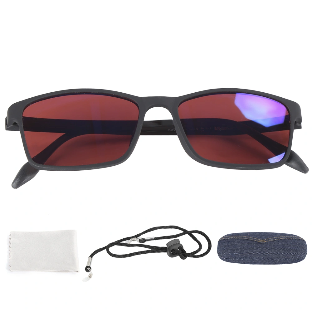 Colorblindness Corrective Glasses Unisex Full Frame Color Weakness Correcting W/Storage Case