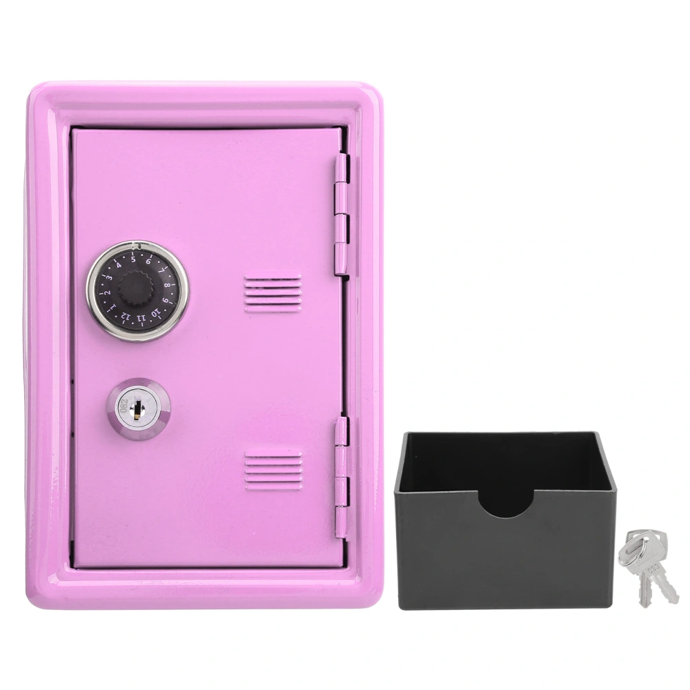 Children Mini Key Money Storage Case Simulation Safe Box Metal Innovation Presents SuppliesPink