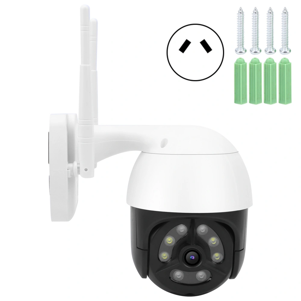 Security Camera 8 LED WIFI Cam IP66 Motion Detection Night Vision Surveillance System 100‑240VAU Plug