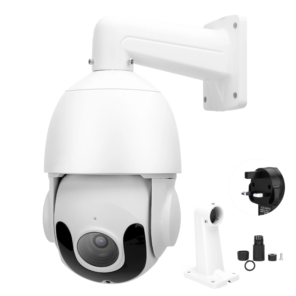 3MP 30x Zoom HD IP Camera IP66 Waterproof Infrared Night View 100‑240V Prise UK