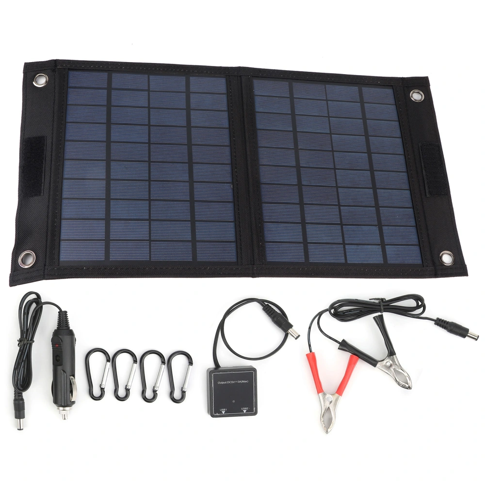 20W Flexible Solar Panel IP65 Waterproof Dual USB Output for Motorcycle Boat Fans