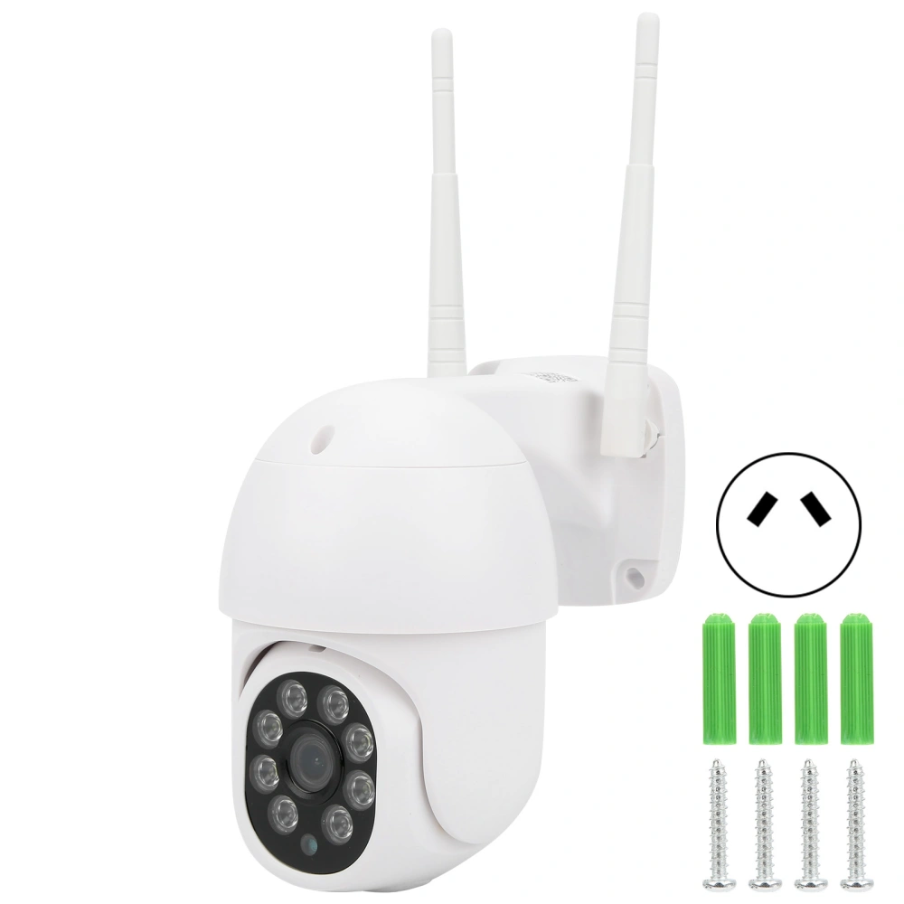 1080P Wifi PTZ Camera IP66 Waterproof Motion Detection 2‑Way Intercom Night Vision Security System 100‑240VAU Plug