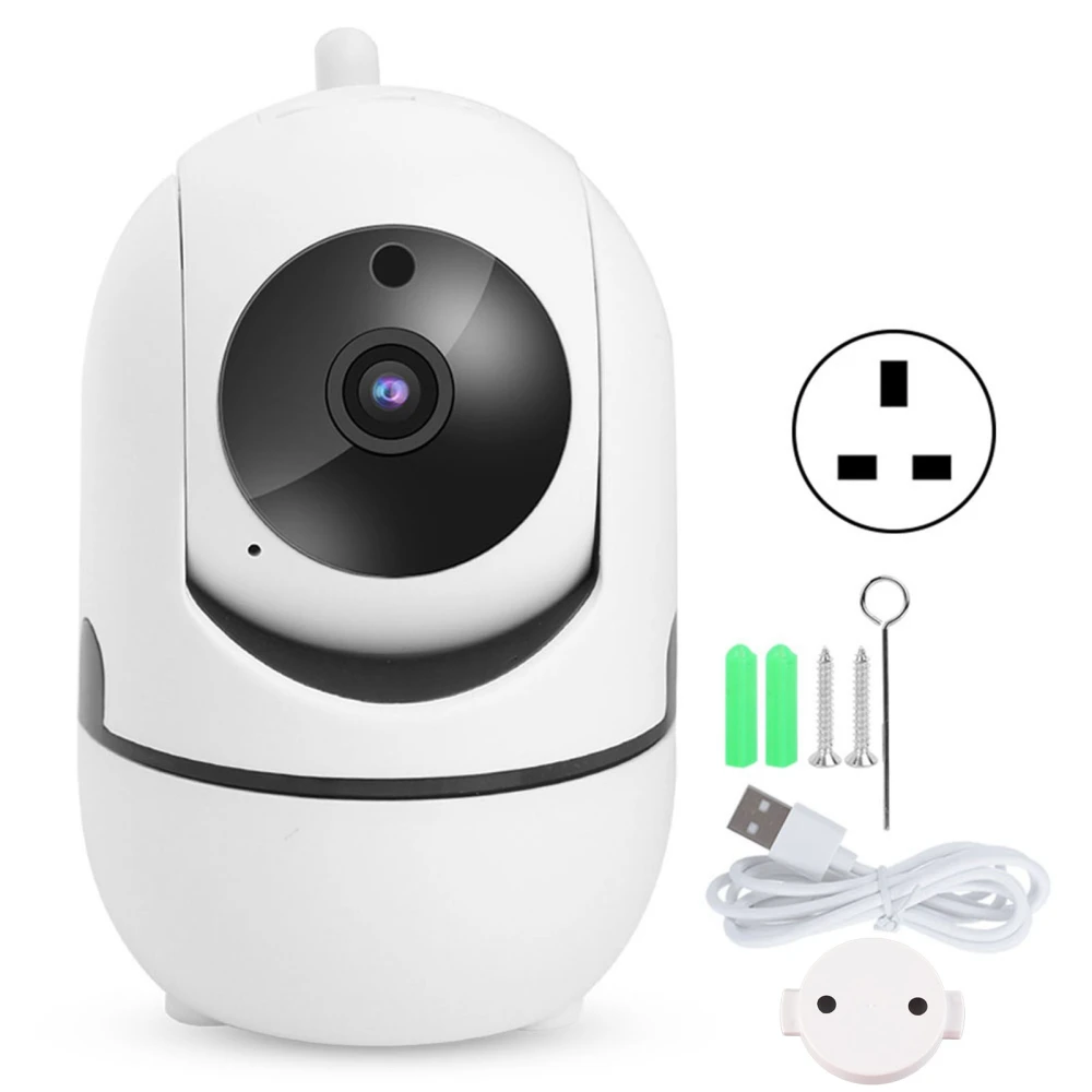 1080P HD Camera IP Wireless Infrared Human Tracking Monitoring Monitor for Home Security AC 100V-240V UK