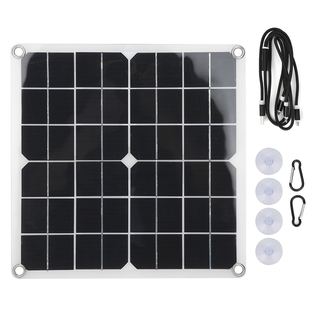 Monocrystalline Solar Panel Flexible USB Output for Pet Cage Vent Outdoor Electronic Device Charging