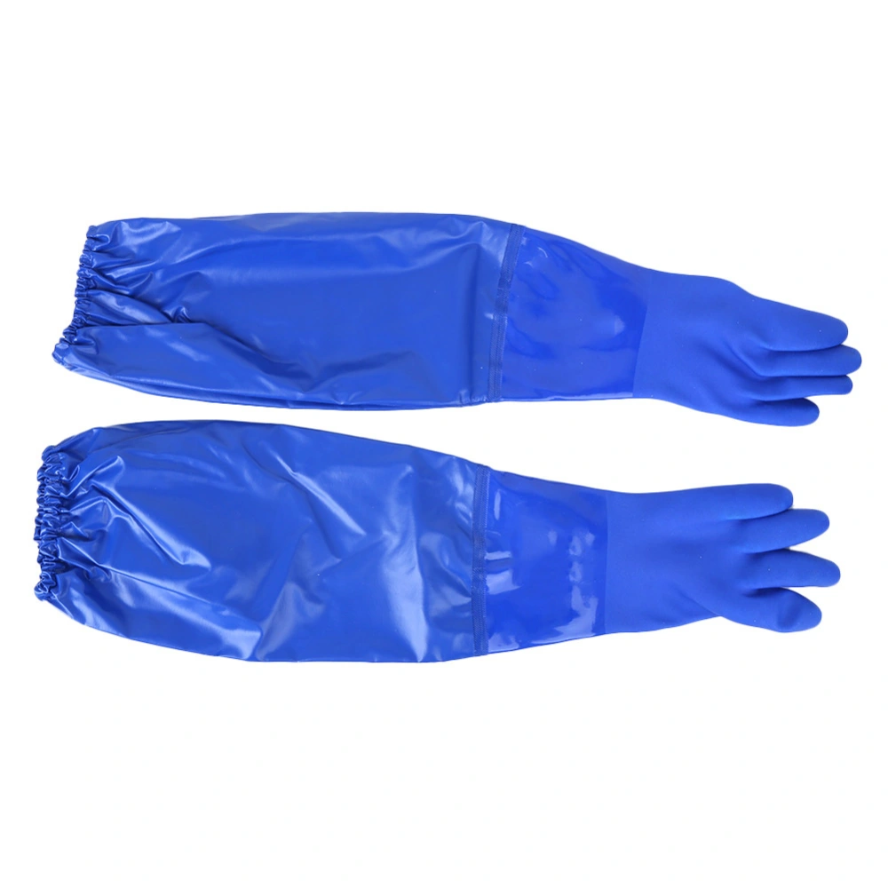 Long Sleeve Anti Chemical Gloves PVC Acid Alkali Oil Resistant Hands Protector for Industry Laboratory Electronics(9 )