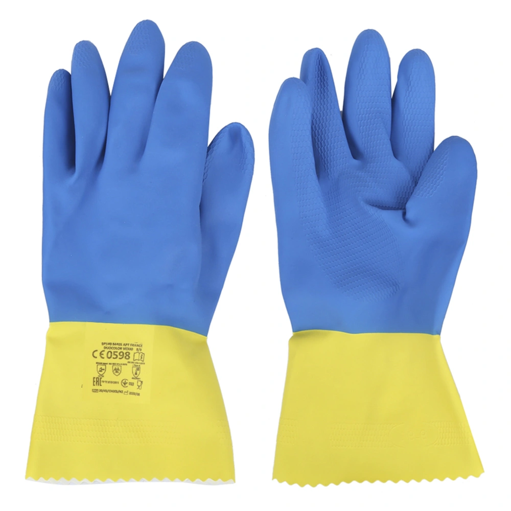 Latex Anti Chemical Gloves Anti Fungal Acid Alkali Resistant Nonslip Hands Protector for Laboratory Aquaculture(Size 8 )