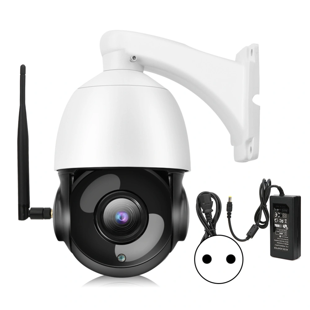 1080P 30X Zoom WiFi PTZ Camera IP66 Waterproof Night Vision Dome Cam for Camhi APP 100‑240V