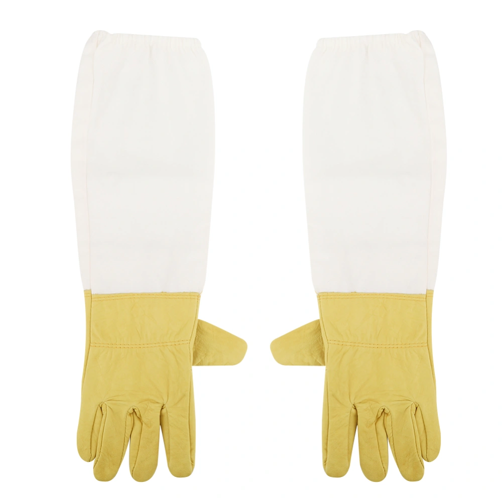 Unisex Beekeeping Gloves Anti Bee Anti-Sting Long Sleeves Professional Beekeeper Hands Arms Protective Tools(XXL )