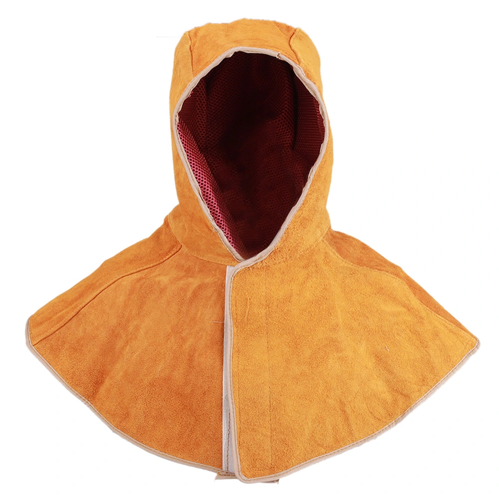 Breathable Cowhide Welding Shawl Hat Anti Spatter Heat Insulation Electric Soldering Working Security Protection