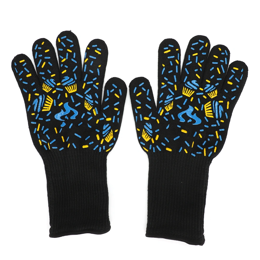 800 ° C High temperature Resistant Gloves Flame Retardant Non-Slip Waterproof for BBQ Microwave Oven