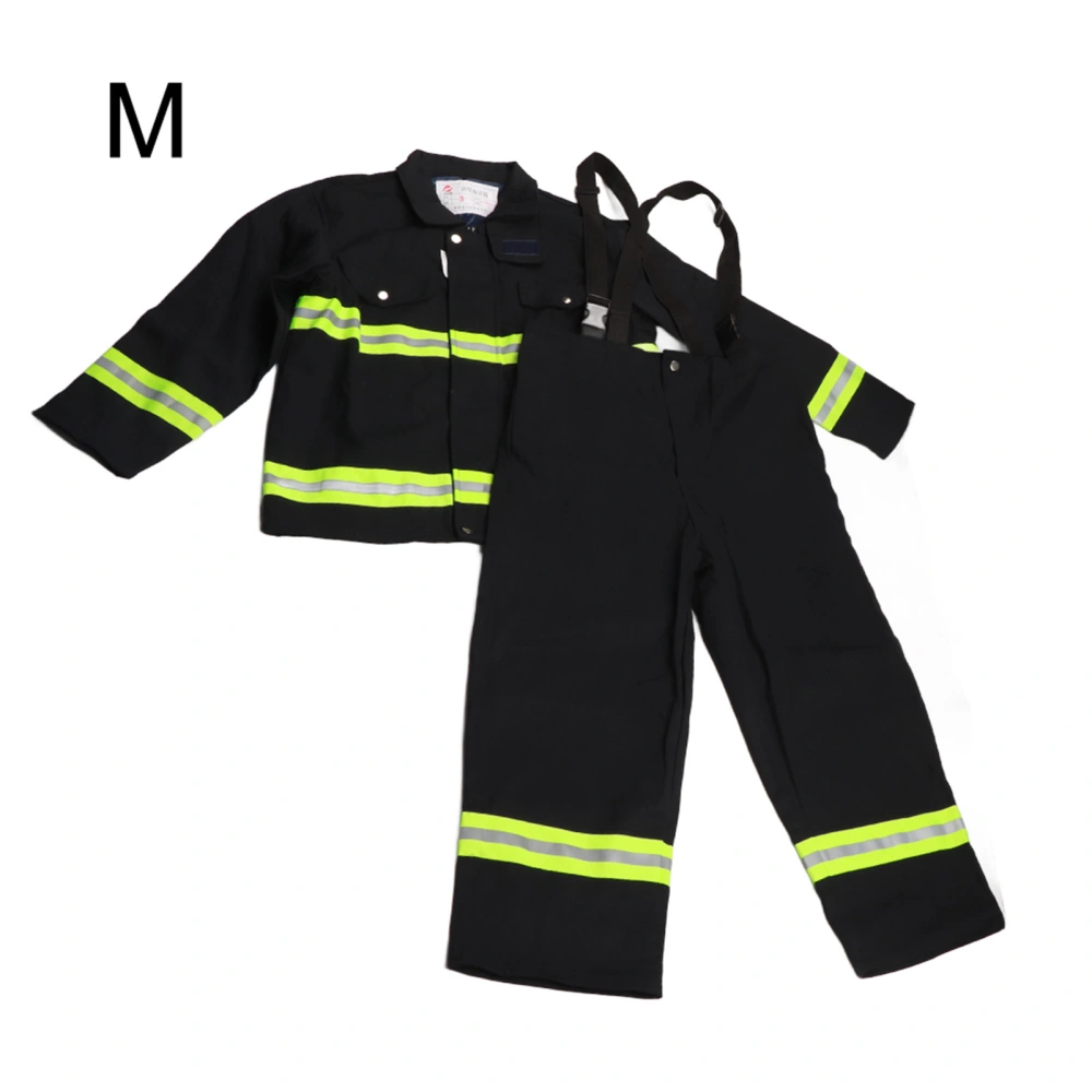 Flame Retardant Clothing Fireproof Heatproof Firemen Protective Reflective Coat TrousersM