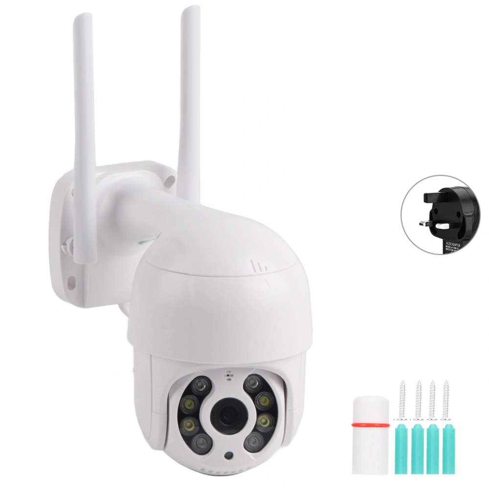 2in Waterproof PTZ Mini Dome Camera 1080P WiFi 8 Lights Security Surveillance Work with Icsee 110-240VUK