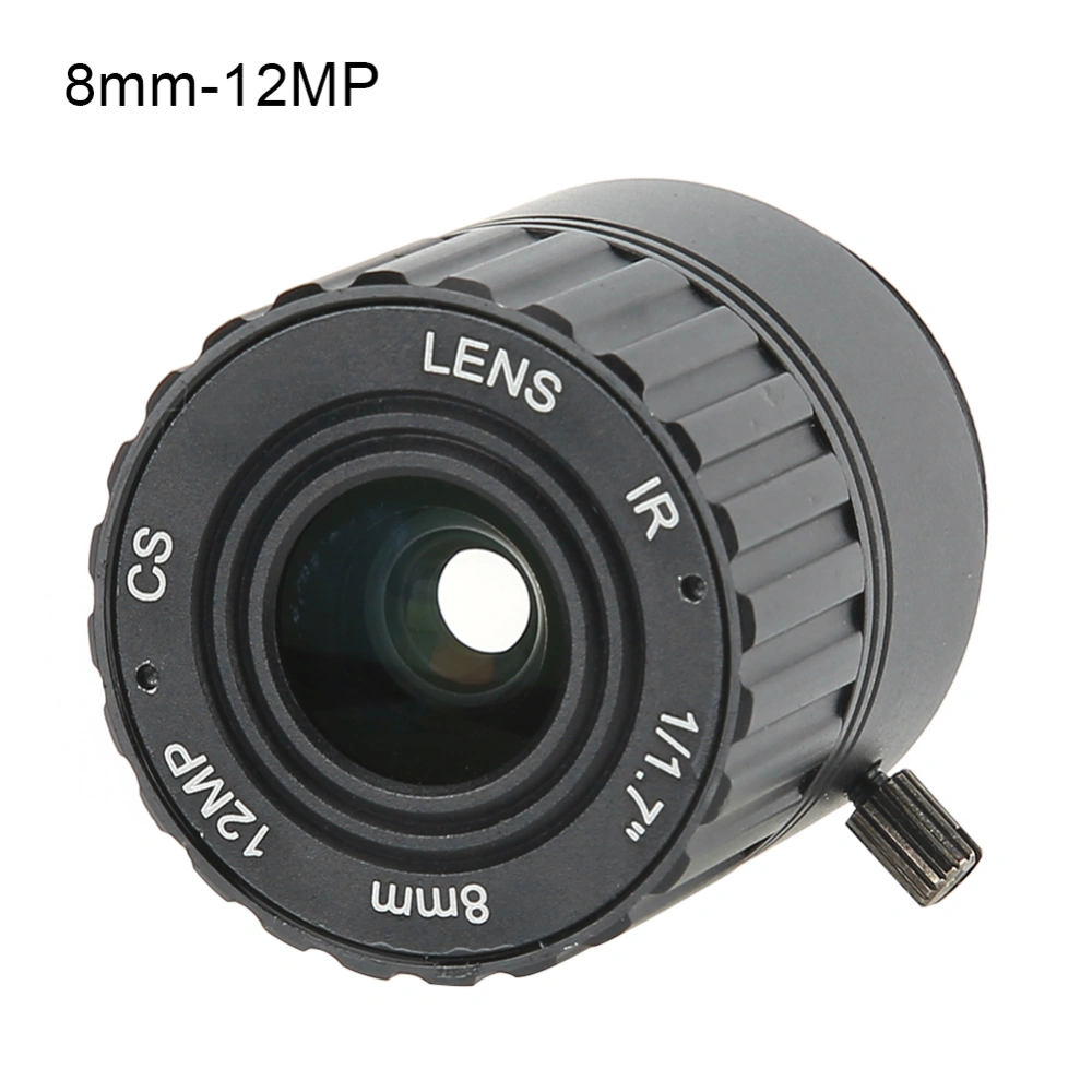 8mm 12MP HD F1.2 1/2.5 CS Interface Security Fixed CCTV Lens for Camera