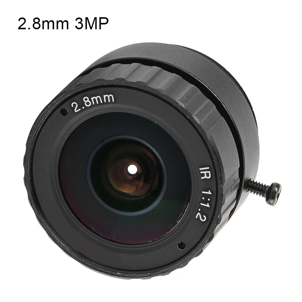 2.8mm 3MP HD F1.2 1/2.5 CS Mount Fixed CCTV Lens for Camera