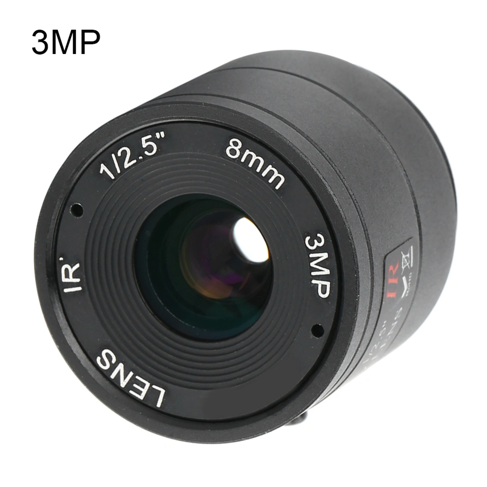 8mm Focal Length Camera Lens 3MP High Definition Wide Field Angle Security CCTV