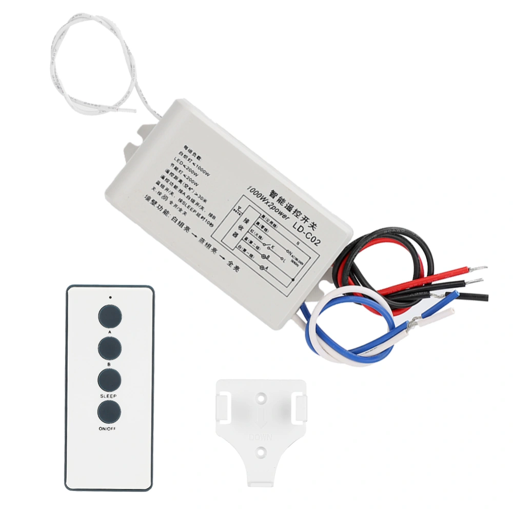 220V 2 Way On/Off Digital Smart Wireless Wall Remote Control Switch