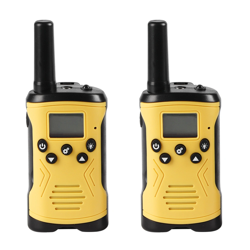 T50 2 PCS Children's Walkie-Talkie Outdoor Interphone Walky Talky Toy 3KMYellow