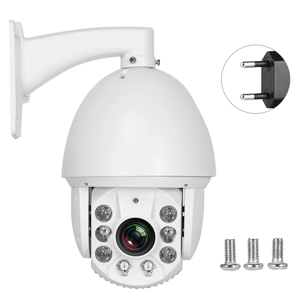 HD 30X Zoom PTZ Coaxial Camera CCTV 6 LED Surveillance System Support 100‑240V