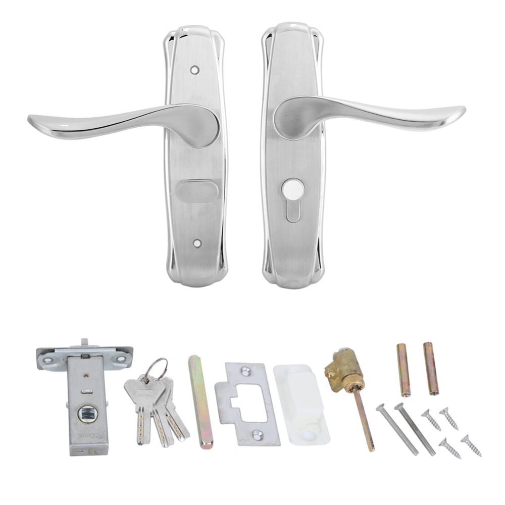 304 Stainless Steel Internal Door Lock Lever Handle Single Bolt Home Security