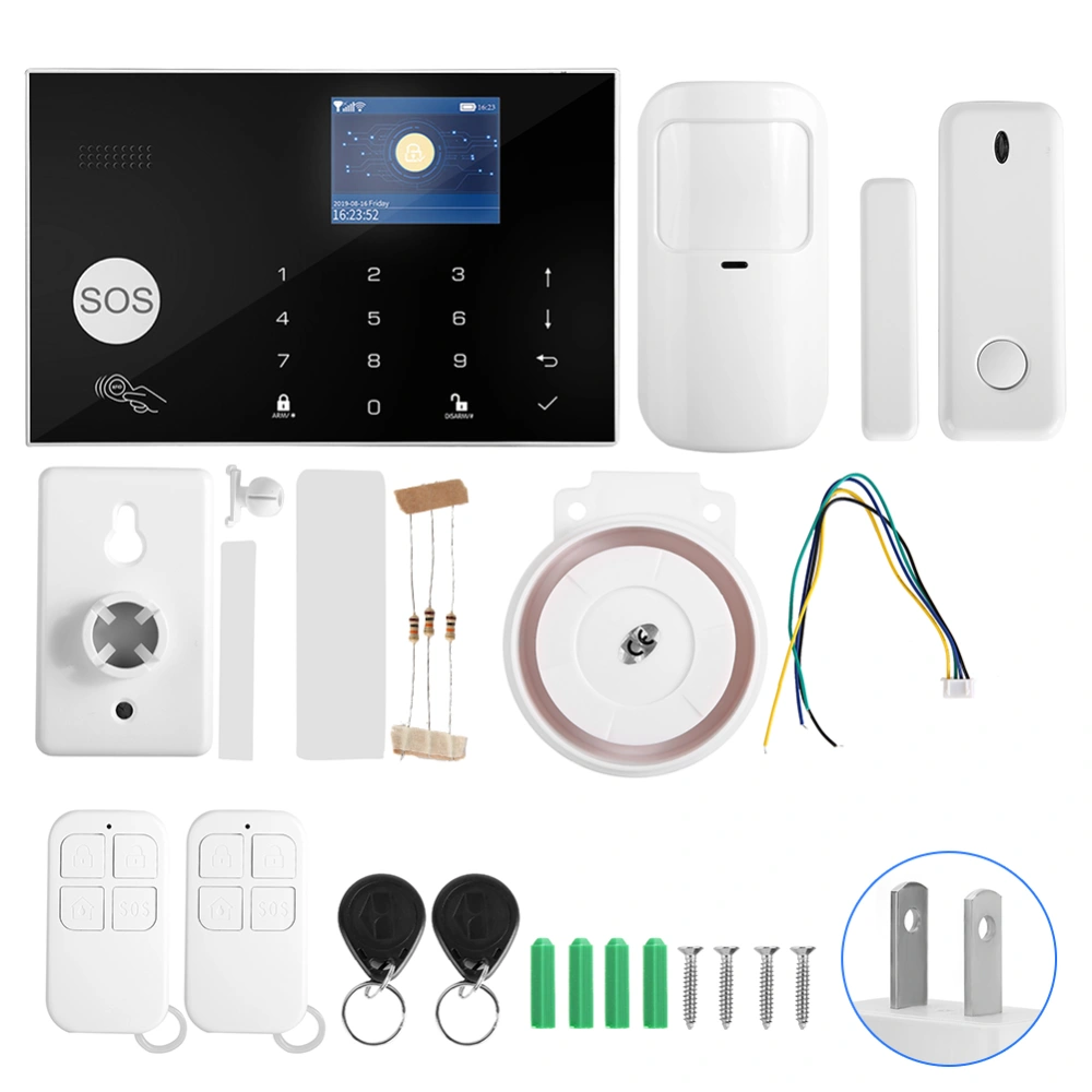 2.4in TFT 4G WiFi APP Remote Control Burglar Alarm Support for Alexa for Google Home Tuya 100-240VAmerican Version