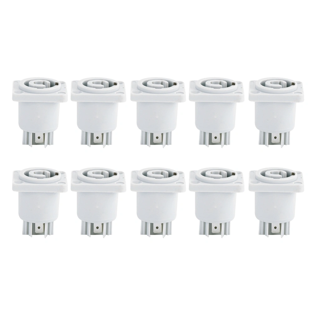 10Pcs 3 Cores 20A Amplifier Audio Chassis Plug Connector Power Socket Jack Electrical Equipment