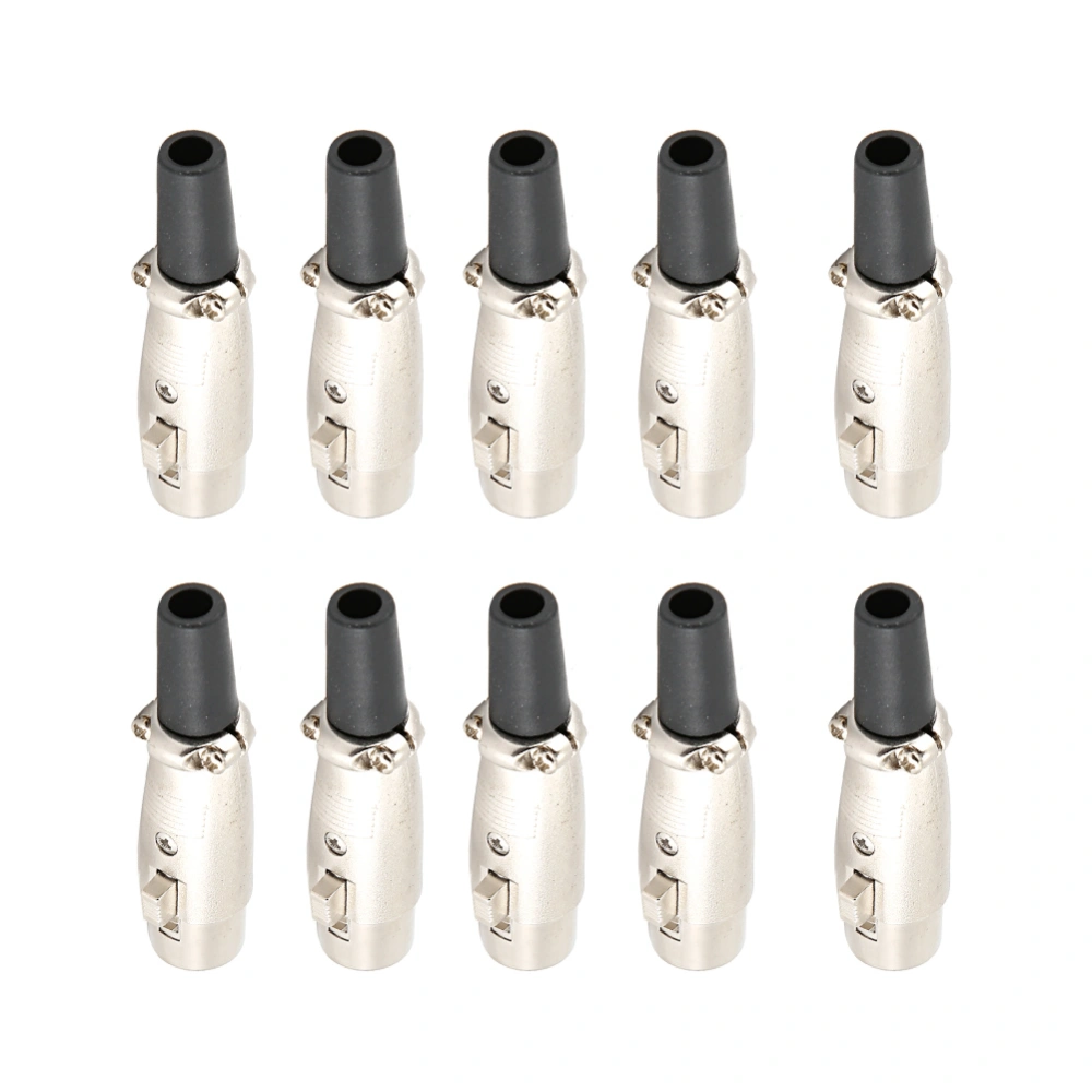 10pcs Japanese-Style Audio Microphone Female Head XLR Adapter Connector with Screw