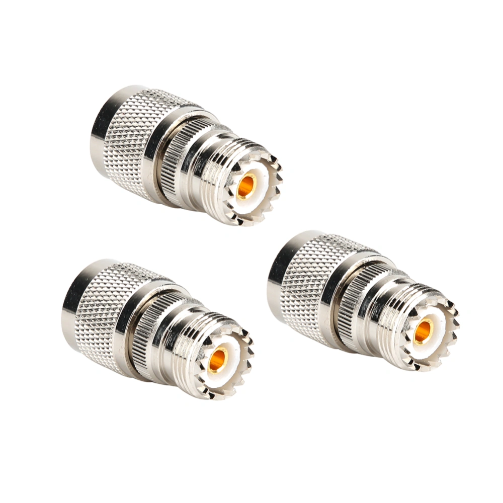 3pcs 50ohm N Male to UHF Female Connector RF Coaxial Adapter for Antennas Broadcast Radios