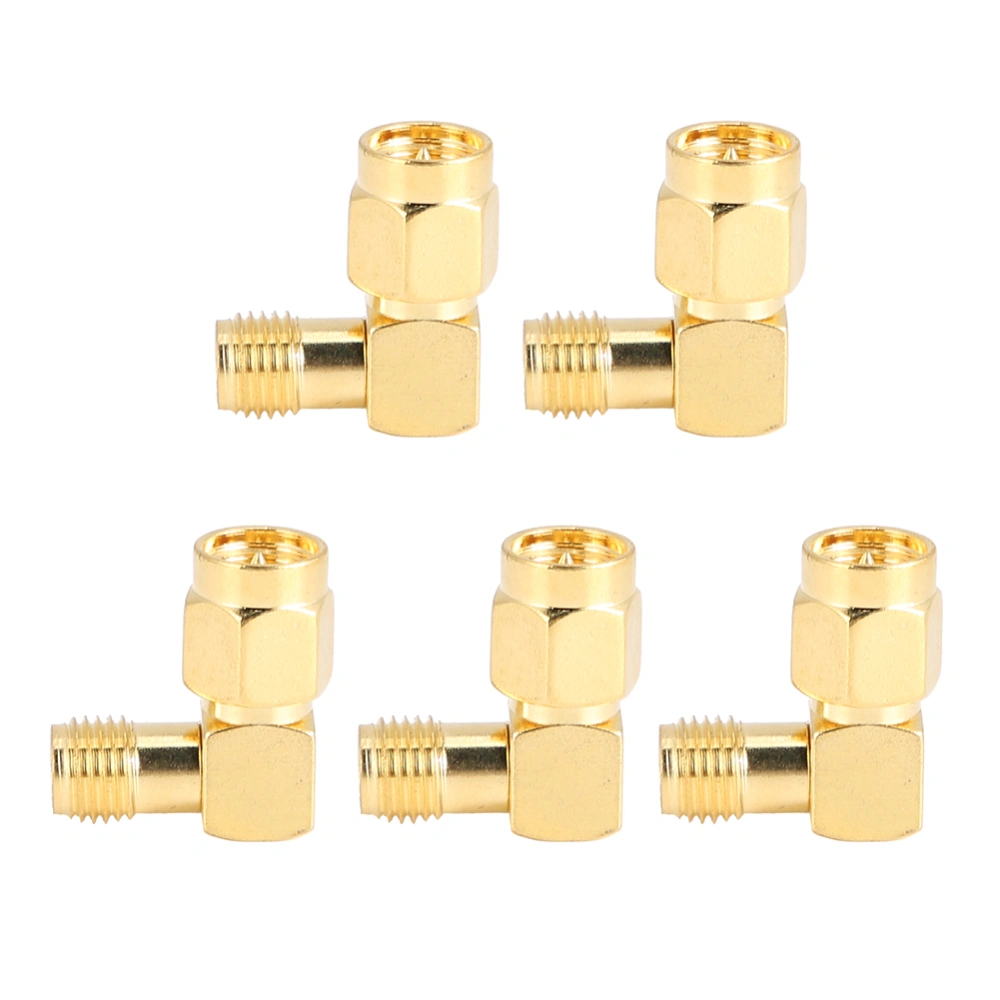 5pcs SMA J Male to SMA K Female Right Angle Bend Adapter Connector Converter