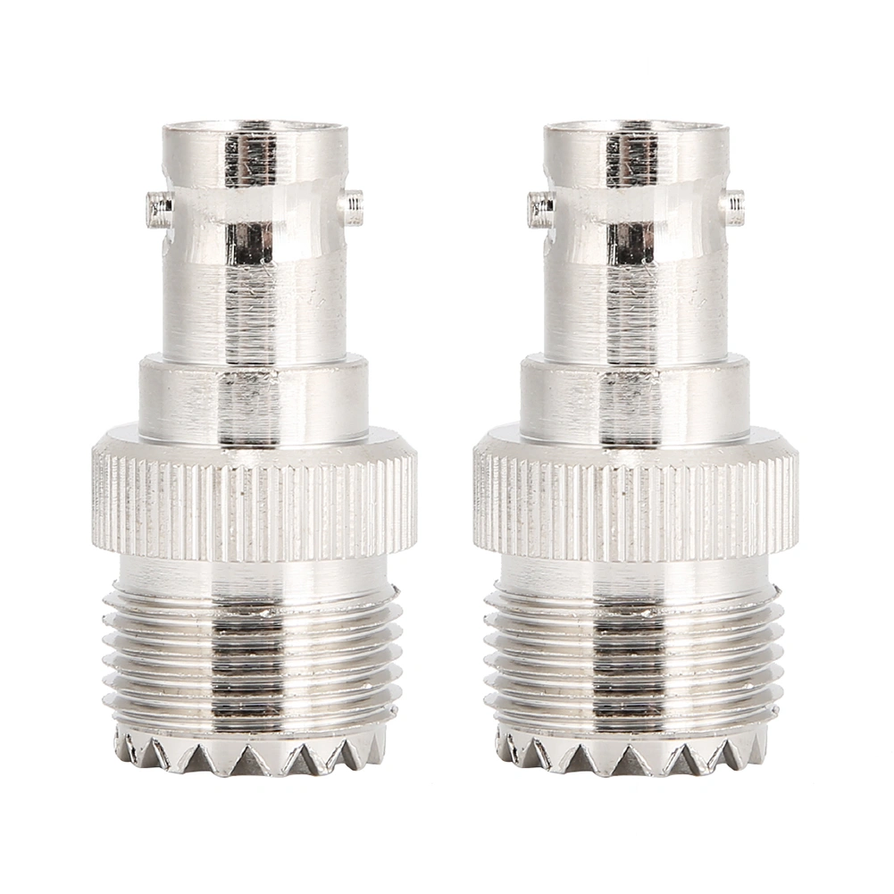 2pcs UHF Female to BNC Female Adapter Coaxial Cable Connector Converter