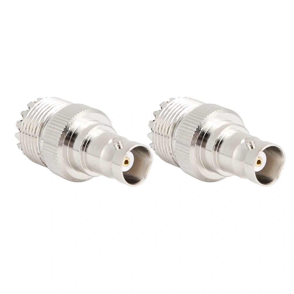2pcs UHF Female to BNC Female Adapter Coaxial Cable Connector Converter