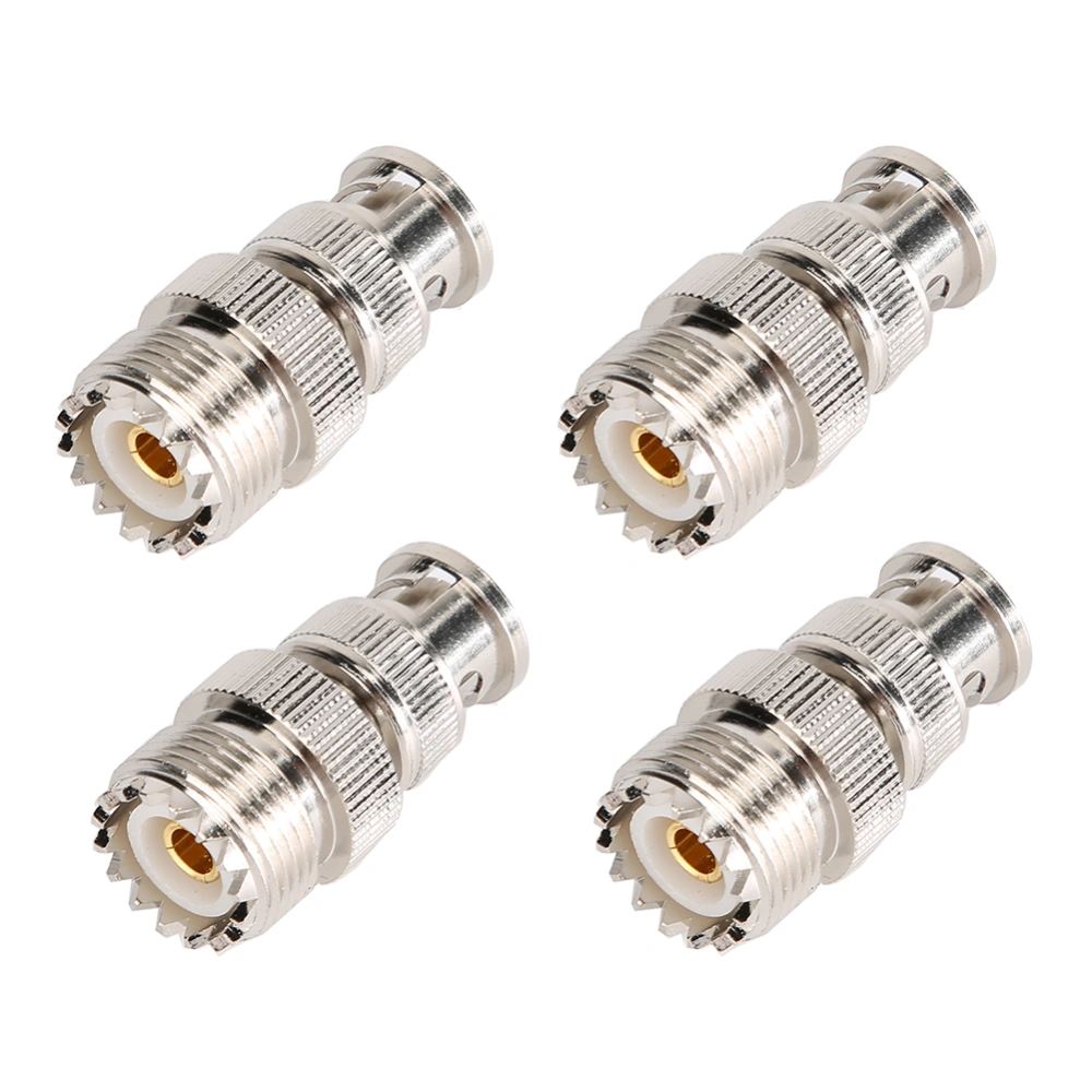 4pcs BNC Male to UHF Female RF Coaxial Cable connector Adapter Connector Converter