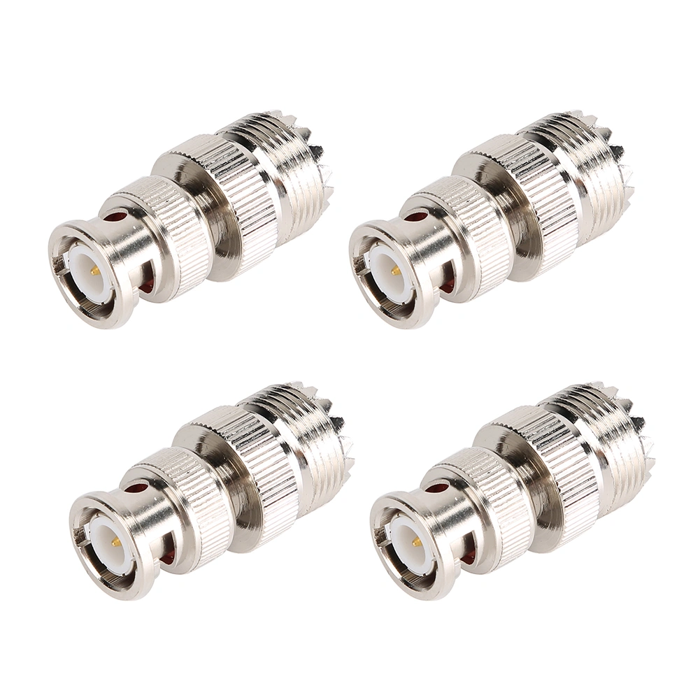 4pcs BNC Male to UHF Female RF Coaxial Cable connector Adapter Connector Converter