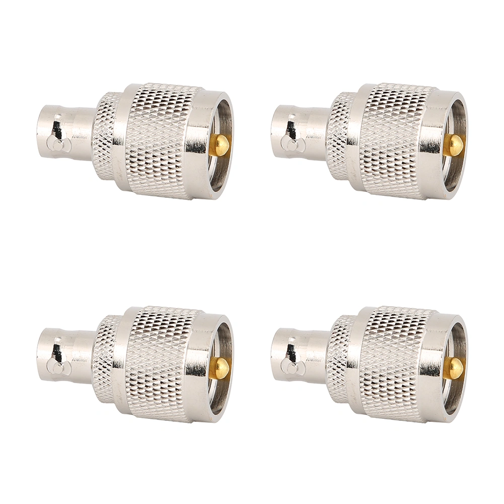4Pcs BNC Female to SO239 Male Adapter RF Coaxial Coax Connector