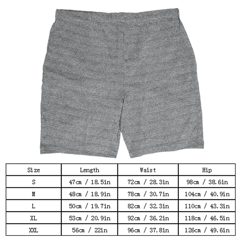 5 Grade Outdoor Men Anti Cut Wear Resistant Protection Pants Pure Color Shorts(XL )