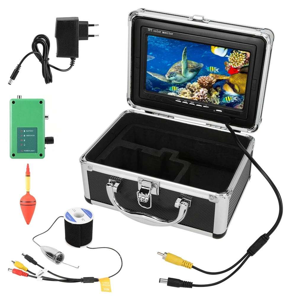 164ft 1000 TVL 480P Underwater Fishing Video Camera 6LED IP68 Fish Finder 100‑240V EU Plug