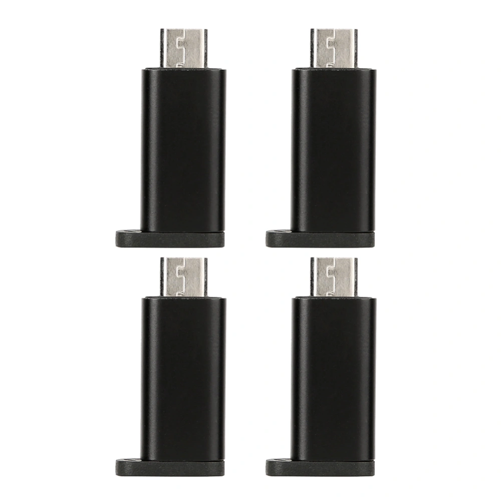 4Pcs Portable Multifunctional Micro to TypE C Adapter Converter with Charging and Data Transmission